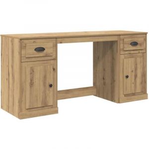 VidaXL Bureau avec armoire Ch&ecirc;ne artisanal 154,5 x 50 x 75 cm