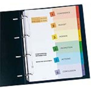 Avery-Zweckform 02000501 - 6 Intercalaires personnalisables Ready Index (A4+)