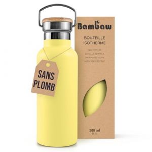 Bambaw Bouteille Isotherme en Inox 500 ml - Yellow Beam