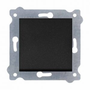 Exen - Interrupteur simple noir m&eacute;tallique bornes &agrave; vis 200/14E