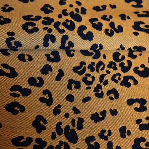 Home maison Tissu jacquard motif l&eacute;opard ocre - Mondial Tissus