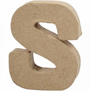 Image de Creotime Décorations - Lettre, petite S, S, h: 10 cm, ép. 1,7 cm, 1pièce, l: 8