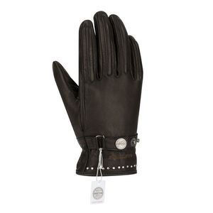 Segura Gants cuir femme Lady Cox Swarovski marron - T5