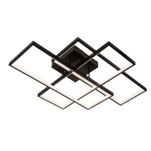 Lucide LOKERO - Plafonnier - LED Dim. - CCT - 1x60W 2700K/4000K - Noir