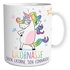 STC CuisineDuChef Mug Licorne Licornasse 50% Licorne 50% Connasse