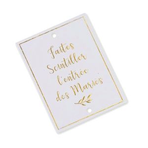 Ruedelafete Sachet de 10 Etiquettes Mariage pour cierges magiques