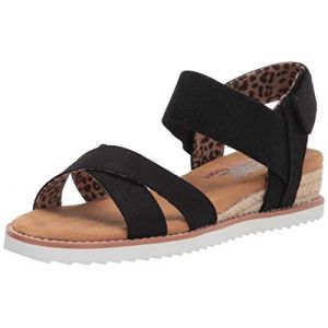 Skechers BOBS Women's 33386 Sandal, BLK, 8