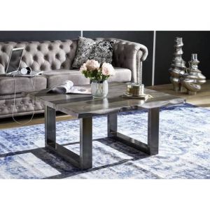 Image de Table basse 60x60 Palissandre laqué Smoked oak freeform 0313 - gris