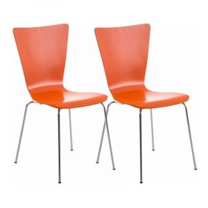 Image de CLP Lot de 2 chaises visiteur Aaron orange