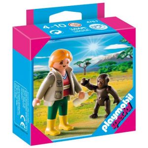 Image de Playmobil 4757 - Soigneur avec bébé gorille