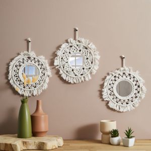 The home deco factory Miroir X3 Boho H28cm