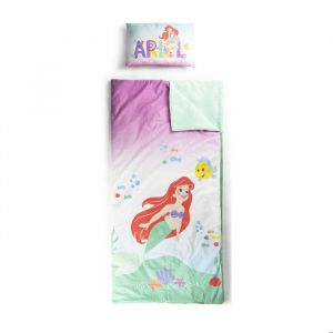 Sac de couchage Disney Princesse Ariel avec oreiller int&eacute;gr&eacute; ensemble couverture et oreiller.