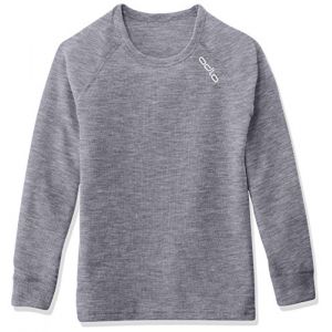 Image de Odlo Crew Neck Warm - T-shirt - manches longues - Enfant - Gris (Grey Melange) - FR: 18 mois - 2 ans (Taille Fabricant: 80 cm)