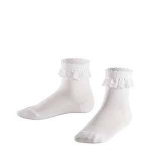 Falke Romantic Lace Chaussettes Fille Blanc (White 2000) 1-2 ans (Taille fabricant: 19-22)