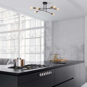 Sheen - Plafonnier Fleur noir - 66x66x27 cm