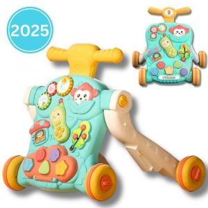 Twinky Trotteur de luxe - Bleu - Poussette pour Bébé avec Jeu Interactif - Frein à Vitesse Réglable et Téléphone Amovible