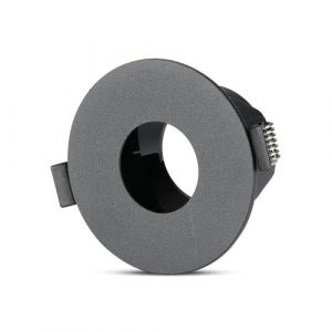 V-TAC Support LED encastrable GU10 rond couleur noir avec int&eacute;rieur noir