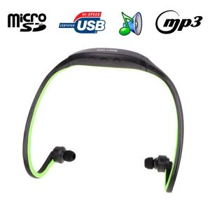 Yonis Casque MP3 sport sans fil lecteur audio Micro SD Running vélo