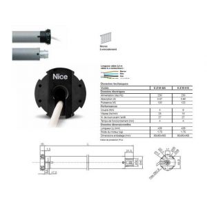 Image de Nice Moteur ERA Zero M Ø 45 mm, filaire, fin course mécanique,8 Nm,15Rpm - EZM815.