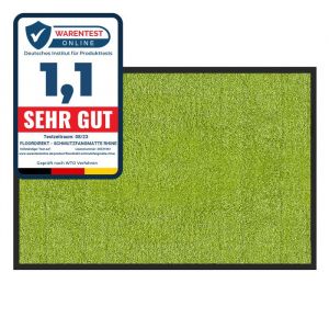 Karat - Tapis de Porte Paillasson d'entrée Rhine Vert citron 90 x 150 cm