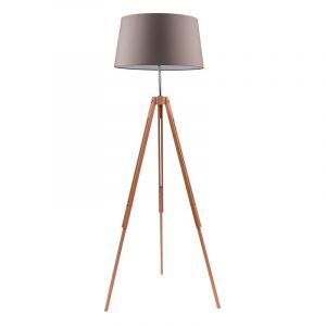 Image de Lampadaire Bois ""Tripod"" 158cm Hêtre & Gris Brun - Paris Prix"