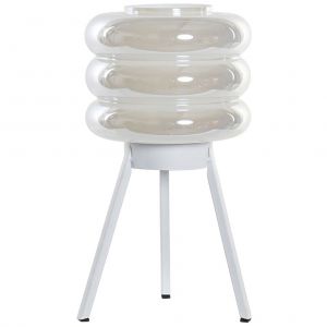 United Labels Lampe en verre irisé transportable LED H32cm