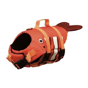 Croci Clownfish Gilet de Sauvetage pour Chiens, Gilet de Sauvetage pour Animaux domestiques, Gilet de Sauvetage avec poignée pour Chiens - Poisson Clown, 40 cm