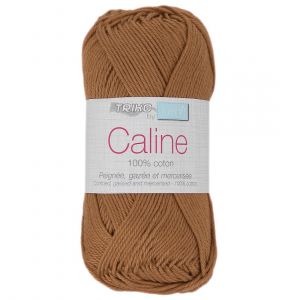 Pelote de Coton Caline - Trimits : Coton Mercerisé 100% pour des Créations Douces et Brillantes - PPSC 160 Marron - 160 Marron