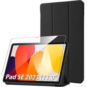 Coque + Verre Trempé Pour Xiaomi Redmi Pad Se 11 Pouces, Protection Antichoc Support Veille-Réveil - Noir - E.F.Connection