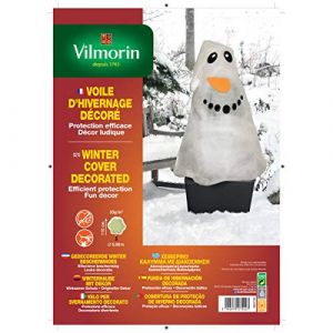 Vilmorin Voile d'hivernage décoré Bonhomme de Neige hauteur 110cm x diametre 90cm