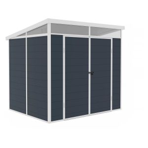 Habitat et Jardin Abri de jardin "Detroit" en résine - Gris - 4.54m² - 1.91 x 2.38 m