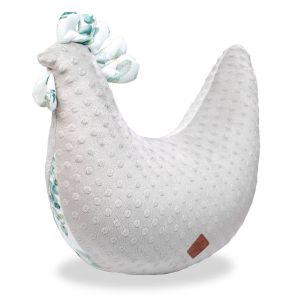 Sevira Kids Coussin d'allaitement Poule Eucalyptus Gris clair