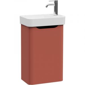 vitra Meuble lave mains Sento Round terracotta avec plan vasque céramique 45 cm