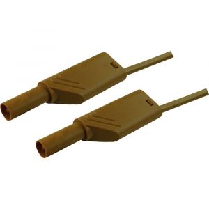 SKS Hirschmann Cordon de mesure de sécurité 934087105 [ Banane mâle 4 mm - Banane mâle 4 mm] marron 0.5 m 1 pc(s)
