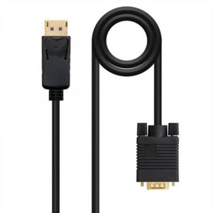 Nano cable 10.15.4401 C&acirc;ble Convertisseur Displayport vers VGA, Displayport/M&acirc;le - VGA/M&acirc;le, Noir, 1 m