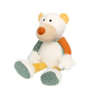 Sigikid Peluche Patchwork, 43235, Multicolore/Ours Polaire