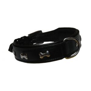 Nobby Collier Cerro cuir noir 45 cm x 30 mm - VADIGRAN