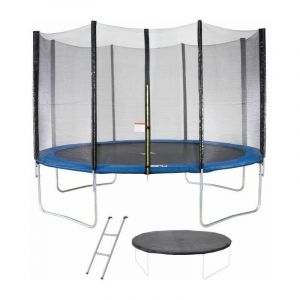 Trampoline MAXI ECO &Oslash; 360 cm Bleu Avec Filet, Ec lle, Couverture de Protection