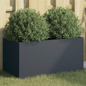 VidaXL Jardini&egrave;re anthracite 62x30x29 cm acier lamin&eacute; &agrave; froid