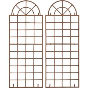 CLP Jeu de 2 treillis Viva à fixation murale Marron antique