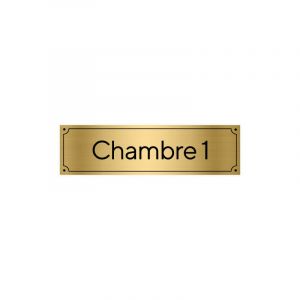 Signaletique.biz France - Plaque de porte pour chambre personnalisable avec un numéro (GRAV0008)