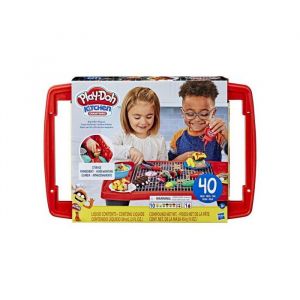 Play-Doh Coffret super barbecue grill 40 pieces (pots pate a modeler table jeu accessoires) - set jouet creations + carte