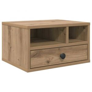 VidaXL Support d'imprimante avec tiroir Bois Ancien 40 x 32 x 24 cm