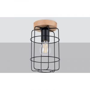 Sollux SL.1262 - Plafonnier GOTTO 1xE27/15W/230V noir