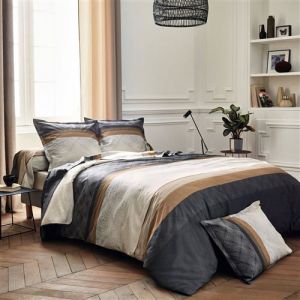 Tradilinge Taie d'oreiller satin Tiago Noir -50 x 70 cm-