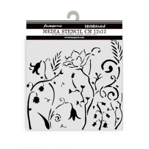 Stamperia - Thick Stencils for Scrapbooks, Albums, Cards, Bullet Journalling, and More, Flexible Material, Easy to Clean, Perfect for Hobbies, Crafts and Gifting (Hidden Grove, Flowers)