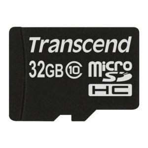 Transcend TS32GUSDC10M - Carte mémoire microSDHC 32 Go Classe 10