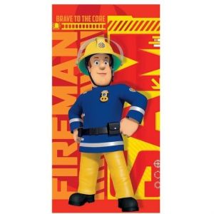 SAM LE POMPIER Serviette de plage Microfibre 70 x 140 cm Rouge