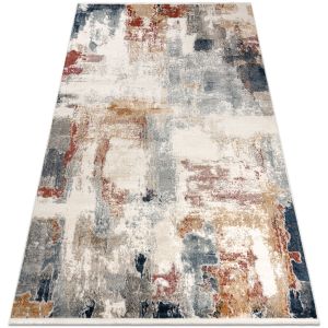 Rugsx - Tapis moderne distin 0144B blanc / rose / poudre - Abstraction, vintage, franges multicolour 140x190 cm