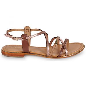 Image de Les Trop&eacute;ziennes par M. Belarbi Nu-pieds FEMME Les Tropeziennes en cuir rose et &agrave; boucle &agrave; ardillon